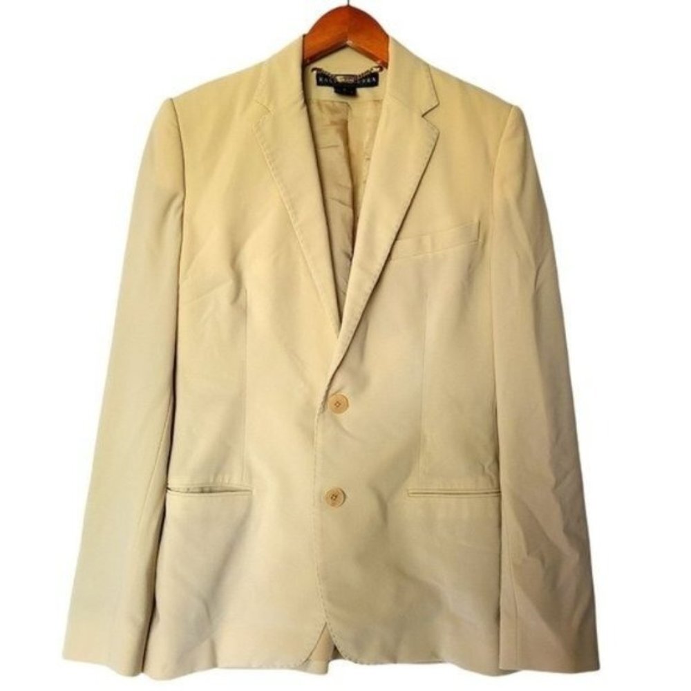 Ralph Lauren Black Label‎ Wool Blazer Cream Mens Vi
